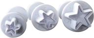 🌟 tiny star fondant plunger cutter set - 3-piece cake and cookie decorating tool mold logo