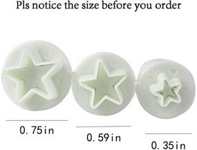 img 2 attached to 🌟 Tiny Star Fondant Plunger Cutter Set - 3-Piece Cake and Cookie Decorating Tool Mold