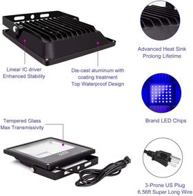 img 3 attached to 🌊 Waterproof Blacklight Fluorescent: Roleadro Floodlight for Effective Illumination