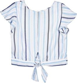 img 3 attached to Amy Byer Girls' Back Tie Top with Banded Bottom