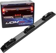 ijdmtoy smoked lens rear truck bed mounted tailgate light bar for 1999-2010 ford f-250 f-350 f-450 drw, 9-led running lights, fits various trucks/pickups logo