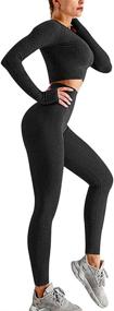 img 3 attached to OLCHEE Womens Workout Outfit Leggings Sports & Fitness for Team Sports