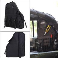 door and window storage bags cargo bag saddlebag tool kits for 4-door jeep wrangler jk 2007-2016 (right) logo