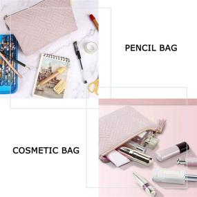 img 3 attached to 💄 Stylish Roomy Makeup Bag by BAGSMART - Small Cosmetic Organizer, Lipstick Pouch, Zipper Pouch - Ideal Travel Toiletry Bag, Waterproof Accessories - Perfect Gifts for Women (Pink-1 pc)