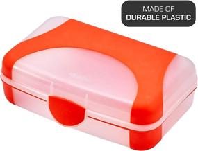 img 2 attached to Durable Plastic Pencil Case: It's Academic Hard 🖍️ Pencil Case, Kid-Friendly Colors in Pink & Orange, 2-Pack