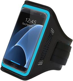 img 2 attached to 🏃 LOVPHONE Galaxy S7 Armband: Easy Fit Sportband for Running, Exercise, Gym - with Key Holder, Card Slot, Water Resistance and Sweat-Proof, Compatible with Samsung Galaxy S7 2016 Release - Rosy