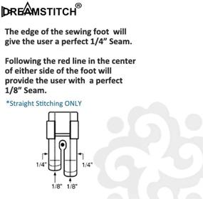 img 3 attached to 🧵 Clear View 1/4 inch Quilting Presser Foot - DREAMSTITCH 31461-P, 31461-1, 31461, U2-0002 | Compatible with Low Shank Snap-On Singer, Brother, Babylock, Euro-Pro, Janome, Kenmore, White, Juki, Simplicity, Elna Sewing Machines