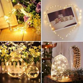 img 2 attached to Decute 300 LED Fairy String Lights Warm White Christmas Lights Remote Control - 99ft Silver Wire Firefly Lights Starry Light for DIY Christmas Tree Costume Wedding Party Table Centerpiece Decor