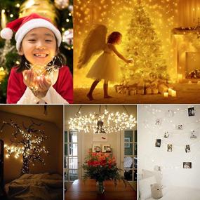 img 3 attached to Decute 300 LED Fairy String Lights Warm White Christmas Lights Remote Control - 99ft Silver Wire Firefly Lights Starry Light for DIY Christmas Tree Costume Wedding Party Table Centerpiece Decor