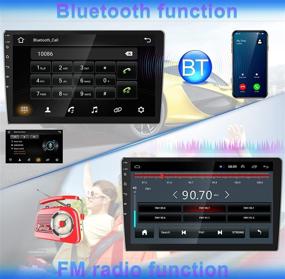 img 2 attached to 🚗 UNITOPSCI 10.1 Дюймовый 2.5D Сенсорный Экран Bluetooth Автомобильное Радио с GPS Навигацией, Зеркальной Связью Android/iOS, WiFi, FM, Двойной USB - Двойная Din Android Автомагнитола 2GB 32GB + Камера заднего вида