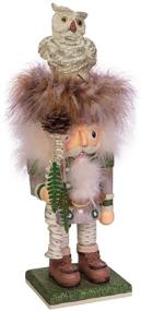 img 4 attached to Kurt S. Adler 15-inch Hollywood Woodsman with 🎅 White Owl Nutcracker – Unique Decorative Collectible for the Holidays