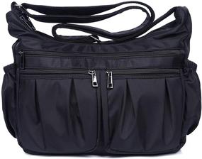 img 4 attached to Crossbody Shoulder Waterproof Handbags Black Updated Women's Handbags & Wallets