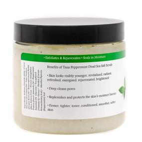 img 2 attached to 🌿 Revitalize Your Skin with Premium Taza Peppermint Dead Sea Salt Scrub: Leaves Skin Soft and Hydrated 473ml 24oz (670g) ♦ Enriched with Coconut Oil, Shea Butter, Grapeseed Oil & More ♦ Infused with 26 Essential Minerals