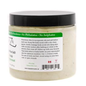 img 3 attached to 🌿 Revitalize Your Skin with Premium Taza Peppermint Dead Sea Salt Scrub: Leaves Skin Soft and Hydrated 473ml 24oz (670g) ♦ Enriched with Coconut Oil, Shea Butter, Grapeseed Oil & More ♦ Infused with 26 Essential Minerals