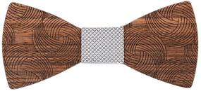 img 4 attached to Natural Handcrafted Adjustable Bowties Wedding Men's Accessories
