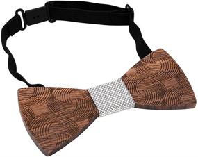 img 1 attached to Natural Handcrafted Adjustable Bowties Wedding Men's Accessories