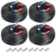 🔌 shd 4pack 100ft bnc video power cable - all-in-one pre-made wiring cord for cctv surveillance security system with connectors (bnc female and bnc to rca) logo