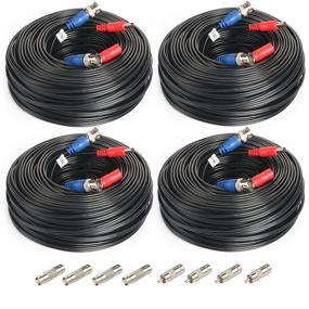 img 4 attached to 🔌 SHD 4Pack 100Ft BNC Video Power Cable - All-in-One Pre-Made Wiring Cord for CCTV Surveillance Security System with Connectors (BNC Female and BNC to RCA)