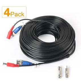 img 3 attached to 🔌 SHD 4Pack 100Ft BNC Video Power Cable - All-in-One Pre-Made Wiring Cord for CCTV Surveillance Security System with Connectors (BNC Female and BNC to RCA)