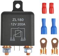 ⚡ ofnmy 12v 200a relay zl180 car starter: heavy duty split charge with 2 pin footprint + 4 terminal for car truck motor automotive boat logo