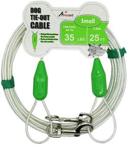 img 4 attached to 🐾 Premium Petest Reflective Tie-Out Cable: Ideal for Dogs Weighing 35/60/90/125/250 Pounds, with 15ft, 25ft, and 30ft Length Options