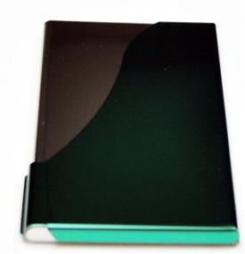 img 2 attached to Green Stainless Steel Curve Edge Business Card Holder Case