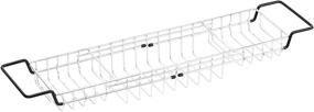 img 4 attached to Enhanced Wire Bathtub Caddy Tray by Amazon Basics