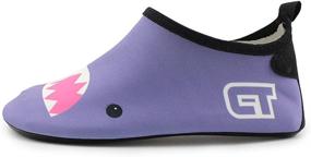 img 1 attached to 👣 Barefoot Purple Toddler Boys' Outdoor Shoes for Girls Swimming