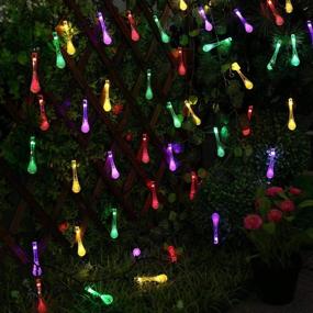 img 3 attached to 🌟 22.9ft 50 Advanced Waterproof Water Drop Mode LED Solar Fairy Lights by DEMTER - Perfect Saint Valentine's Day Lights for Patio, Lawn, Home, Garden, Wedding, and Party Decorations, Great for Outdoor Use