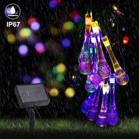 img 1 attached to 🌟 22.9ft 50 Advanced Waterproof Water Drop Mode LED Solar Fairy Lights by DEMTER - Perfect Saint Valentine's Day Lights for Patio, Lawn, Home, Garden, Wedding, and Party Decorations, Great for Outdoor Use