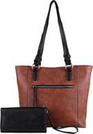 👜 two tone mahogany women's handbags & wallets for totes with concealed carry feature logo