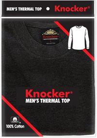 img 1 attached to 👕 Stay Warm and Stylish with Knocker Men's Mid Weight Thermal Long-Sleeve Top Shirt in Heather Grey