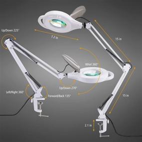 img 1 attached to TOMSOO Dimmable Magnifying Lamp Clamp