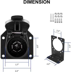 img 1 attached to RVGUARD 4 Flat to 7 Way Trailer Adapter: Enhanced Electrical Connector for RV, Truck, Car - Includes Mounting Bracket