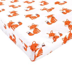img 1 attached to 🦊 Hudson Baby Unisex Baby Cotton Changing Pad Cover, Foxes: Soft and Durable One-Size Design for Ultimate Comfort