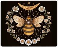 🐝 bee mouse pad: stunning floral design for gaming and office use - waterproof and non-slip rubber base - customizable mouse mat logo