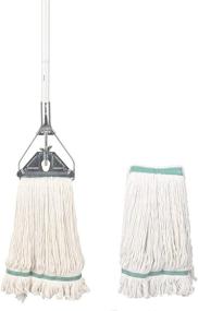 img 4 attached to OFO Loop-End String Mop: Heavy Duty Commercial Industrial 🧹 Mop with Extra Mop Head Replacement and 59inch Alluminum Alloy Pole