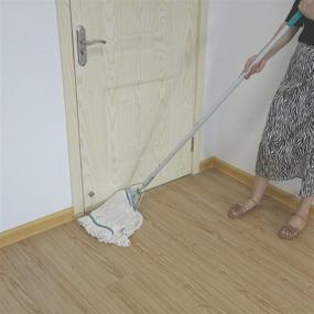 img 2 attached to OFO Loop-End String Mop: Heavy Duty Commercial Industrial 🧹 Mop with Extra Mop Head Replacement and 59inch Alluminum Alloy Pole