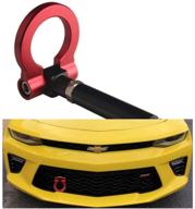 ποΈ enhance your chevy camaro's style with dewhel jdm folding screw on racing t2 tow hooks (red) for 6th gen 2016-up front and rear logo