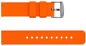 img 1 attached to 🍊 Sandein Silicone Quick Release Watch Bands - Soft Rubber Replacement Straps for 18mm, 20mm, 22mm Watches (18mm, Orange)