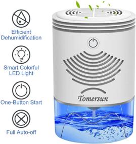 img 3 attached to 🔋 TOMERSUN 2600 Cubic Feet Dehumidifier: Compact and Powerful Mini Dehumidifier for Home, Basement, Bathroom, Closet, RV, Bedroom, Kitchen - 35oz Capacity