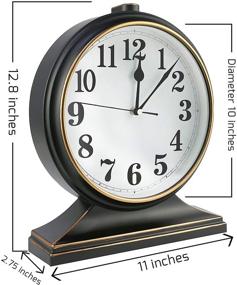 img 2 attached to 🕰️ European Style Retro Desk Clock: Silent 10 Inch Dial - Ideal for Living Room/Bedroom