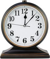 🕰️ european style retro desk clock: silent 10 inch dial - ideal for living room/bedroom logo