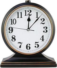 img 4 attached to 🕰️ European Style Retro Desk Clock: Silent 10 Inch Dial - Ideal for Living Room/Bedroom