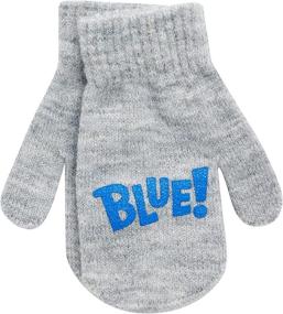 img 2 attached to 🧢 Nickelodeon Blue's Clues Winter Hat Set - 2 Piece Pom Pom Beanie and Mittens, Size Age 2-4