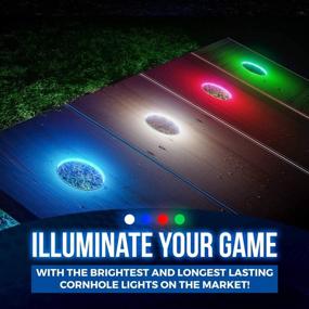 img 1 attached to Cornhole LED Lights Kit - 16 Color Hole and Board Illuminators with Remote Control - Perfect 🌽 for Regulation Size Cornhole Boards, Official Bean Bag Toss - Yard Games, Outdoor Games for Adults & Family