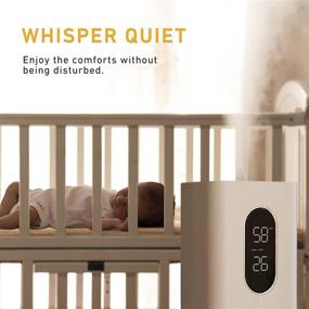 img 1 attached to Large Room Bedroom Humidifiers: AILINKE 8L Top Fill Ultrasonic Humidifier with Humidistat, 3 Speeds for Baby, Kids, Adults, Home, Yoga, and Sleep