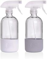 🌱 savvy planet 16oz glass spray bottles with silicone sleeve protection - refillable containers for cleaning solutions, essential oils, misting plants - high-quality sprayer - pack of 2 logo