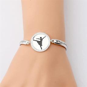 img 2 attached to 💃 Just a Girl Who Loves Dancing Bracelet: Perfect Dance Gift for Ballerinas, Dance Teachers, and Students!