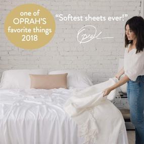 img 2 attached to 🌿 Cozy Earth Premium Bamboo Sheets - Cooling, Moisture-Wicking & Softer Than Cotton – Queen Size, White – 4 Piece Bed Sheet Set for Deep Pockets